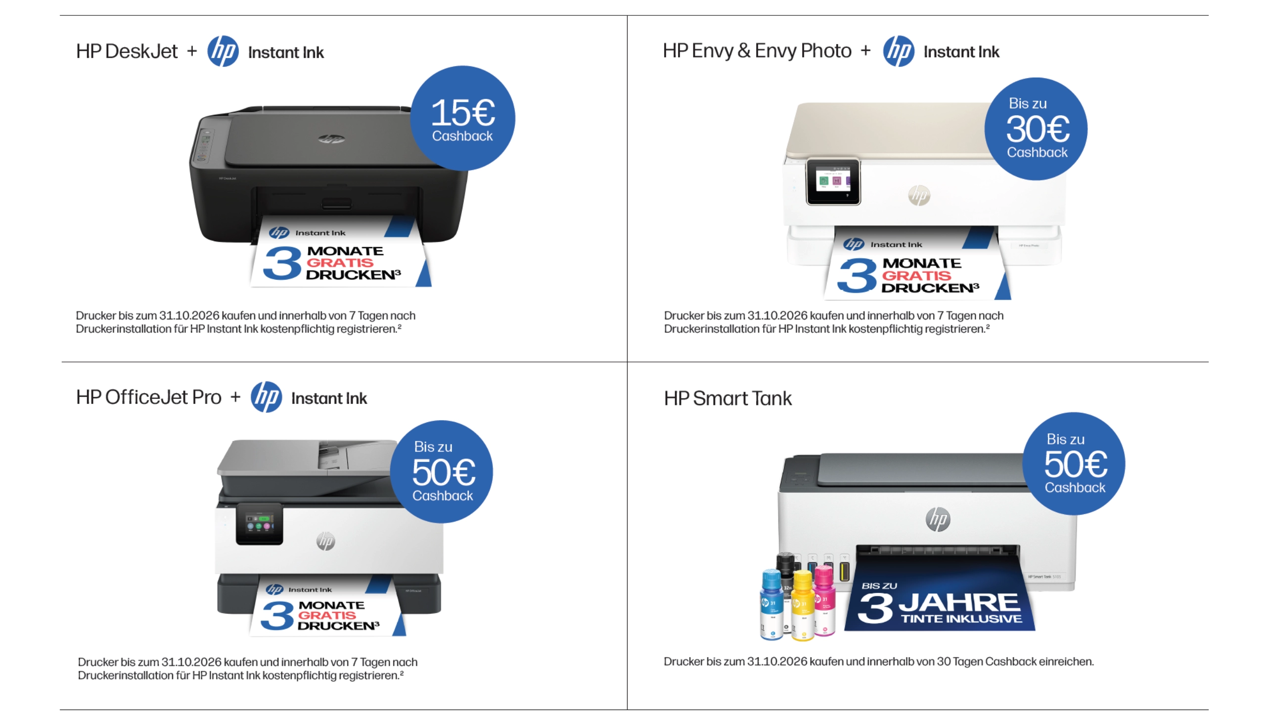 HP Drucker Cashback